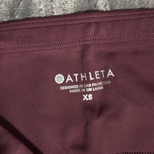 Burgundy Athleta Capri Activewear Pants
